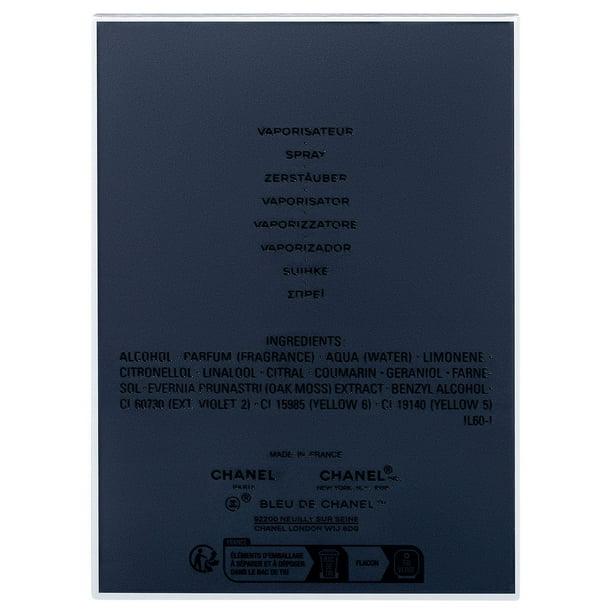BLEU de CHANEL Eau de Toilette Spray for Men 3.4 Oz / 100 ml