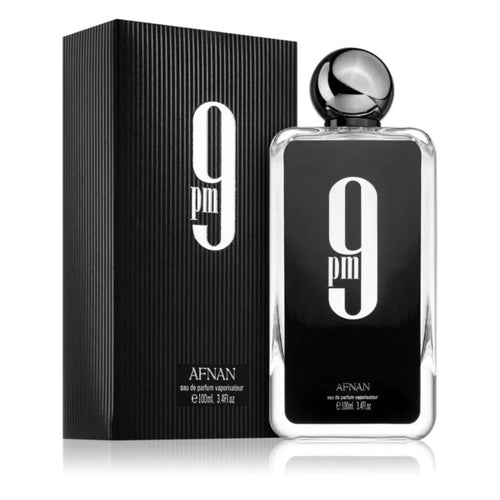 Afnan 9 PM Black Eau de Parfum (EDP) for Men 3.4 FL OZ / 100 ML – Brand New in Sealed Box