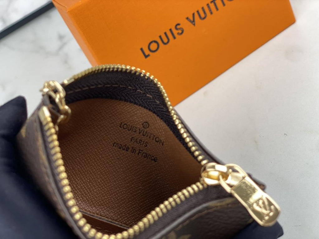 Louis Vuitton Key Pouch M62650 Monogram Canvas Coin Card Holder with Key Ring